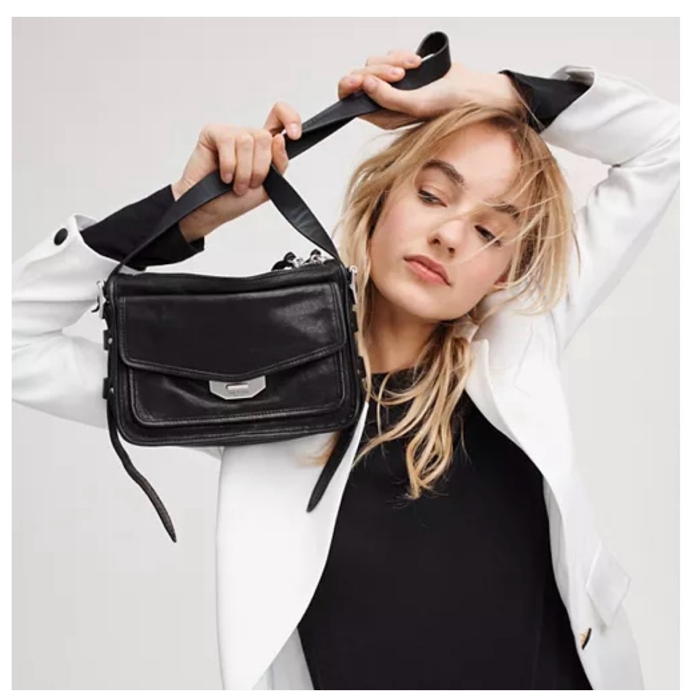 Rag & Bone Black Leather Field Crossbody Bag